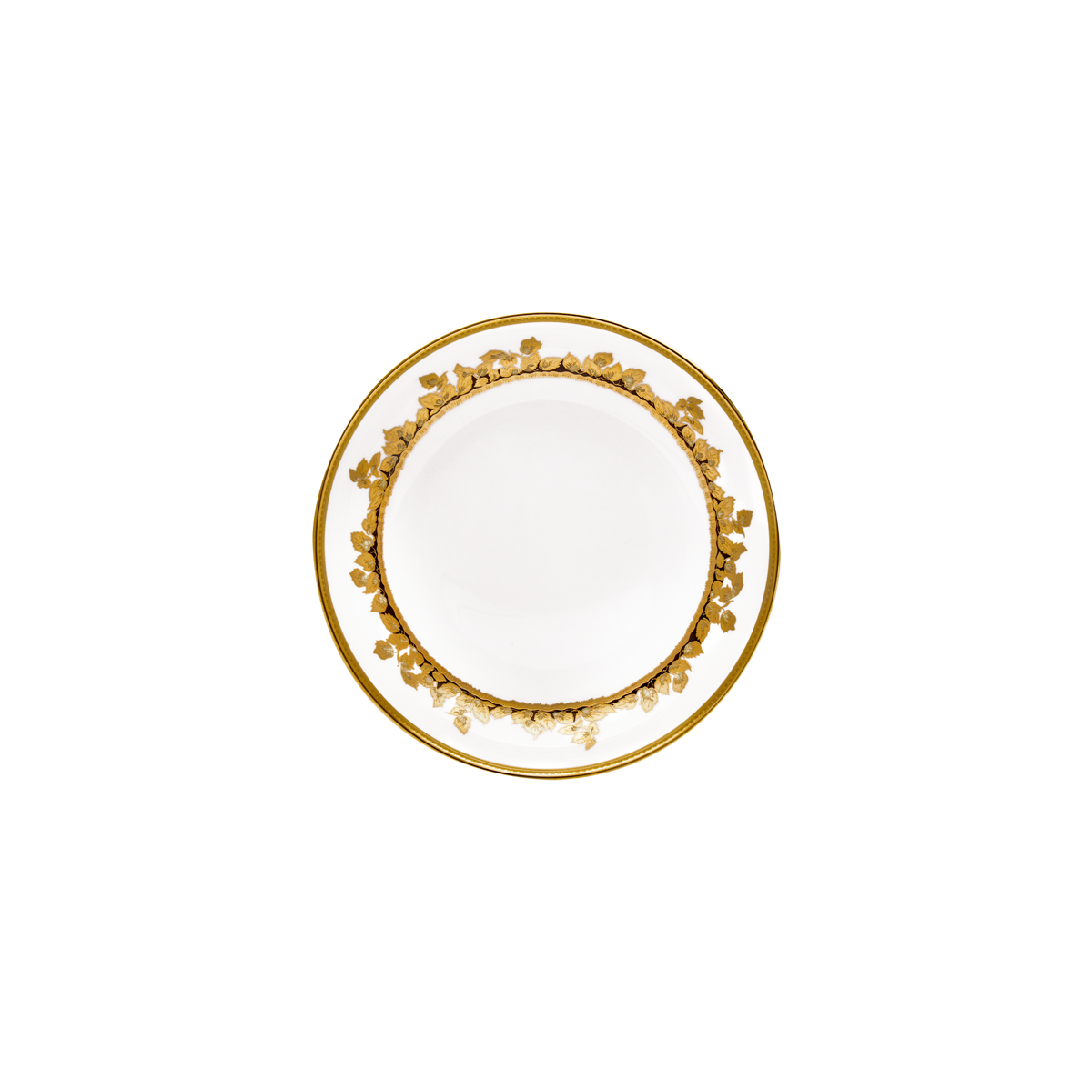 Assiette creuse calotte Feuille d'or