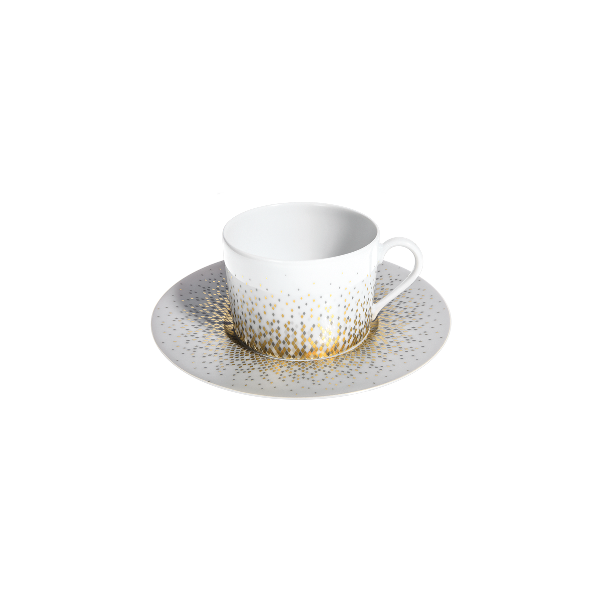 Tasse et soucoupe de thé en porcelaine