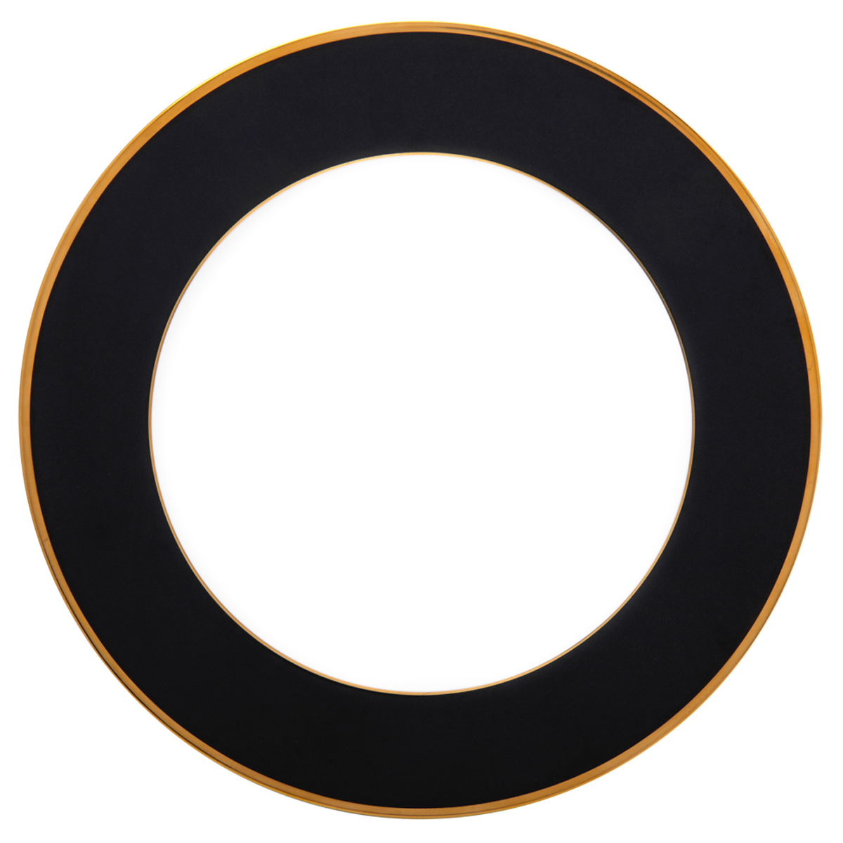 Assiette de présentation Les Présentations noir mica or