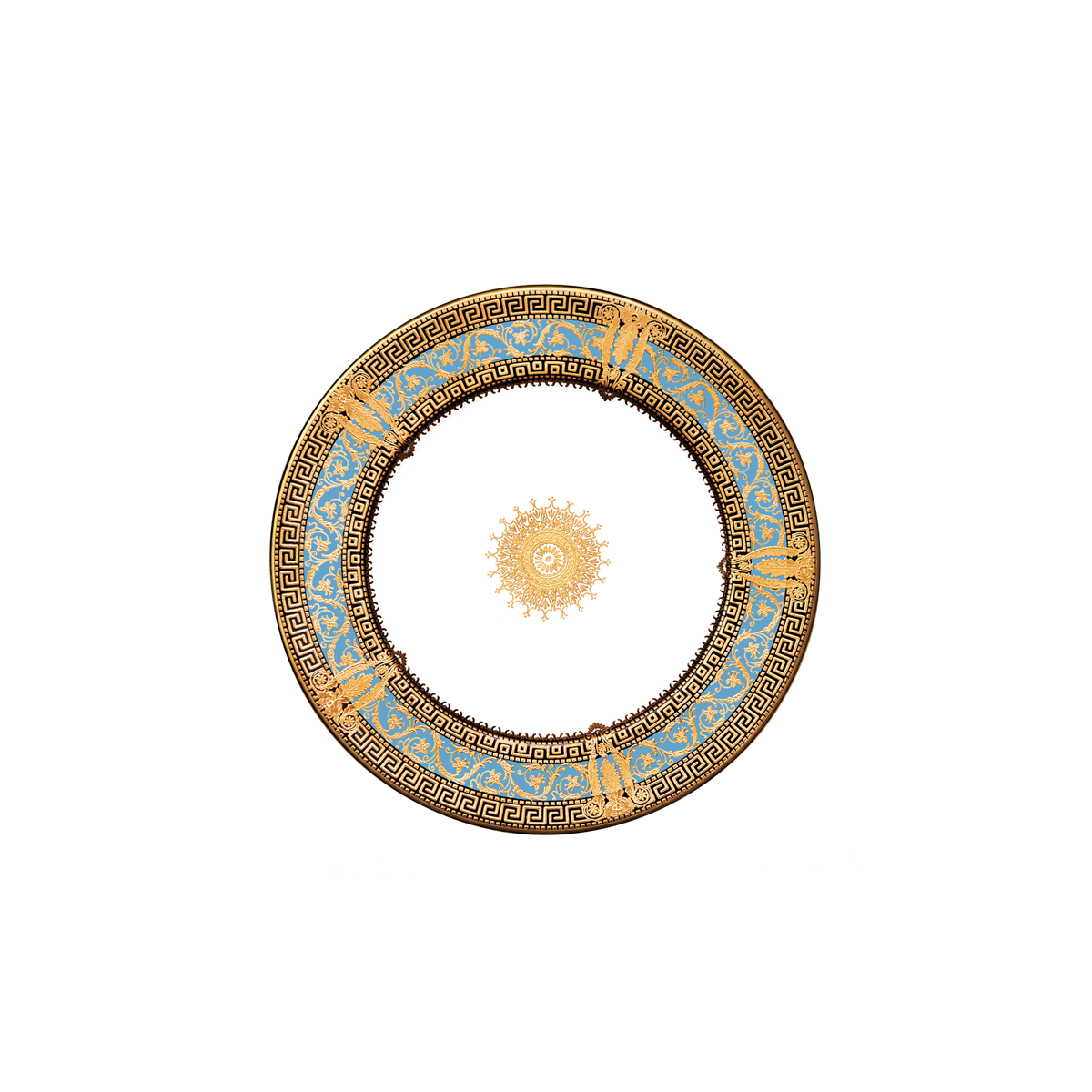 Assiette à pain Salon murat bleu ciel or