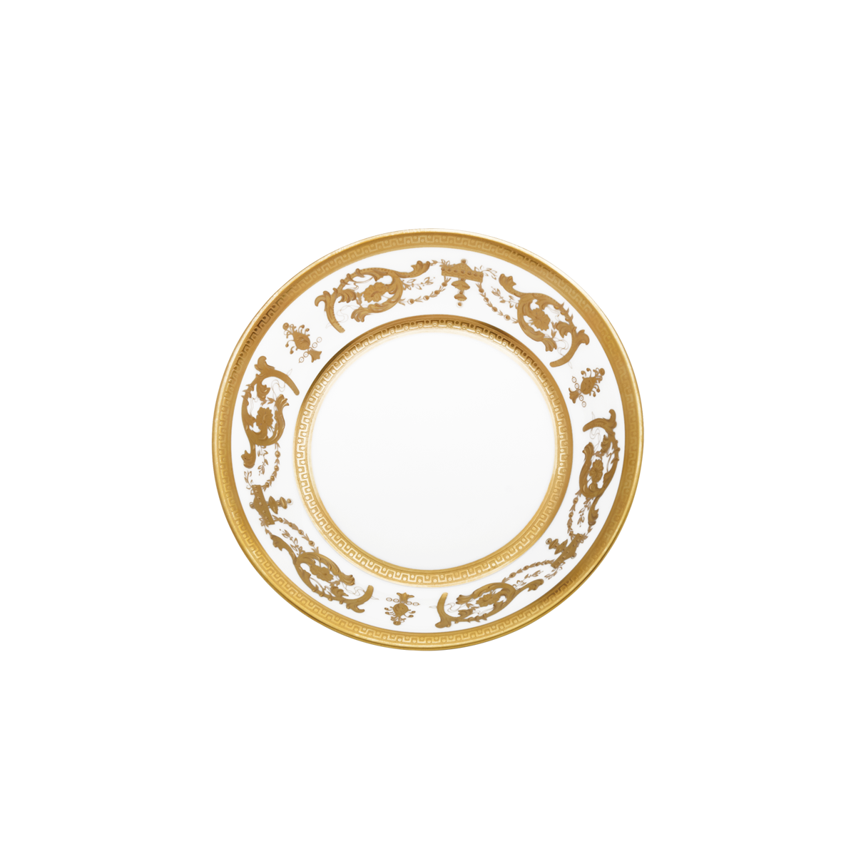 Assiette à pain Impérator blanc or