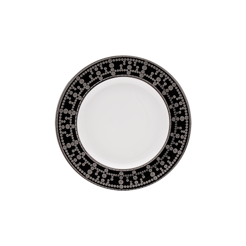 Bread and butter plate Tiara noir platine