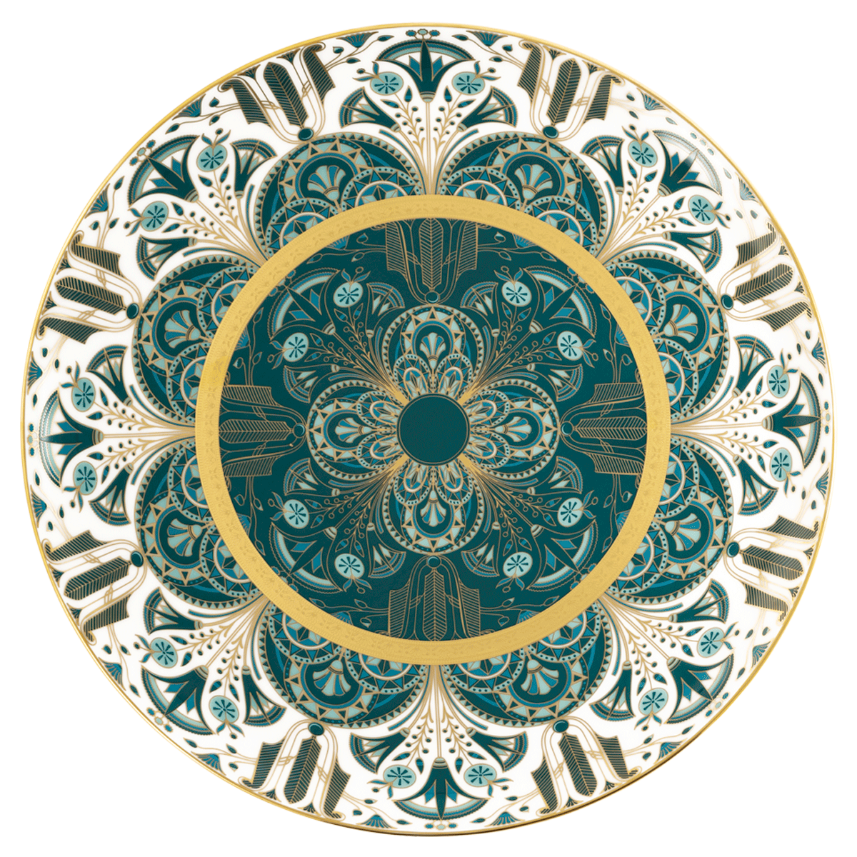 Plat à tarte Rêves du Nil vert or