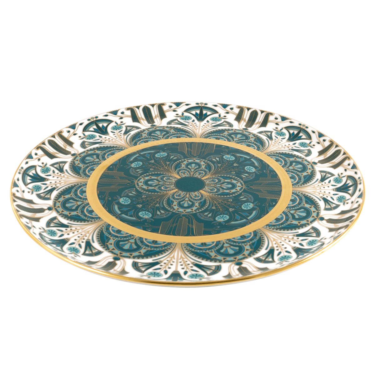Plat à tarte Rêves du Nil vert or