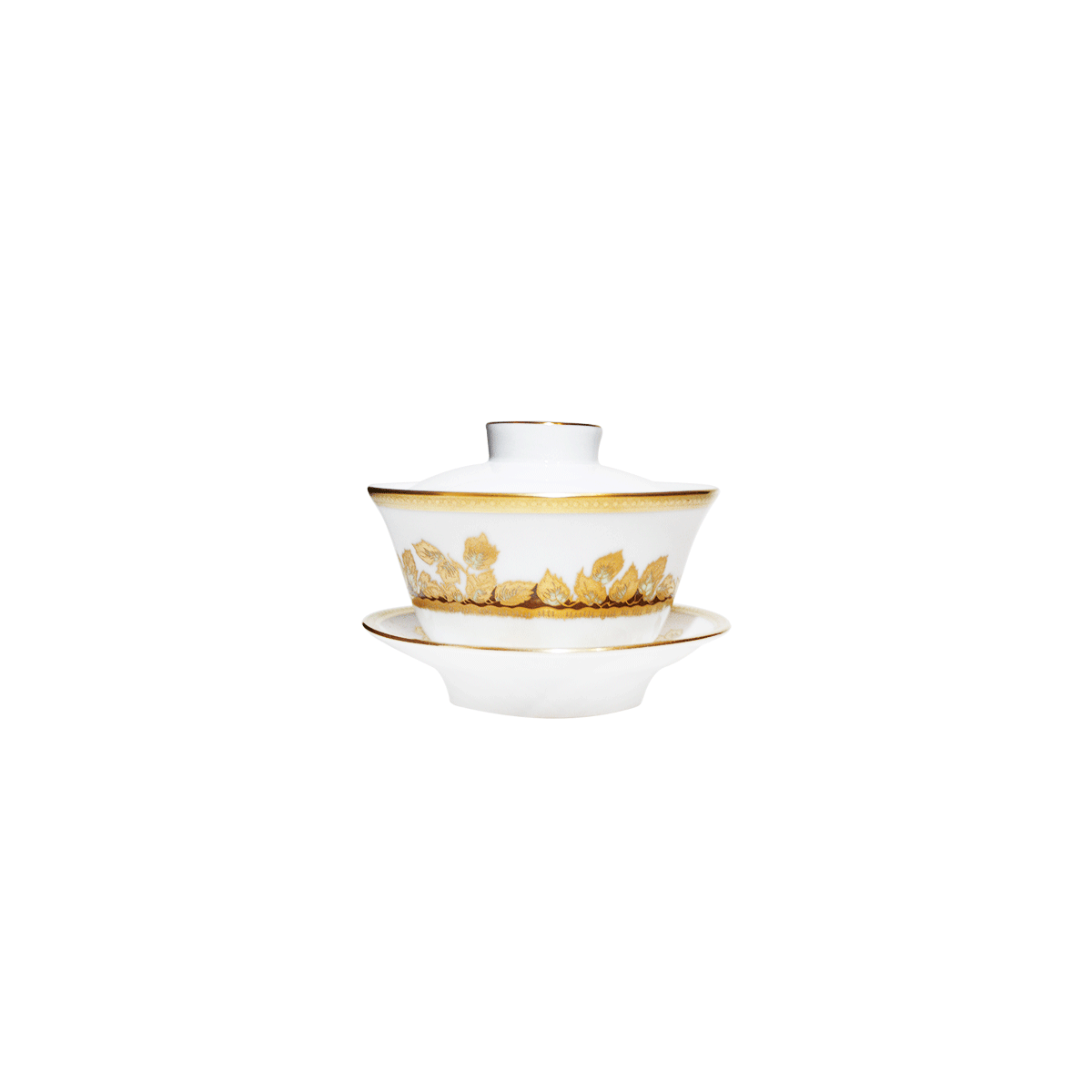 Tasse et soucoupe thé chinoise Feuille d'or