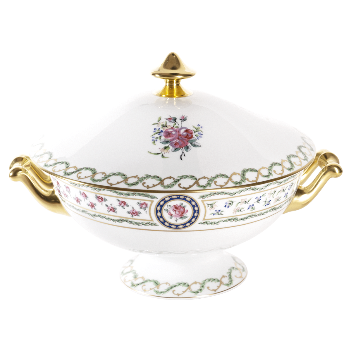 7 Bols à Bouillon Haviland Louveciennes Avec Soucoupes – Porcelaine Multicolore, Excellent état