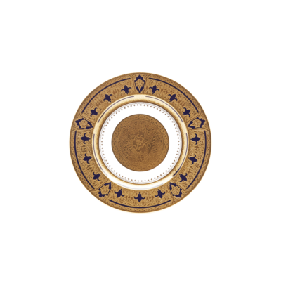 {:fr}Assiette à pain Grand Apparat bleu de four or{:}{:en}Bread and butter plate Grand Apparat bleu de four or{:}