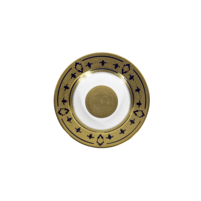 {:fr}Assiettes creuse calotte Grand Apparat bleu de four or{:}{:en}Coup soup plate Grand Apparat bleu de four or{:}
