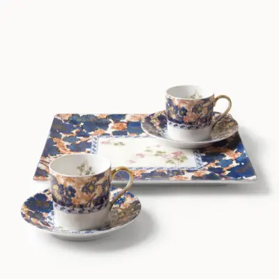 {:fr}Set plateau et 2 tasses café avec soucoupes Dammouse{:}{:en}Set tray and 2 coffee cups with saucers Dammouse{:}