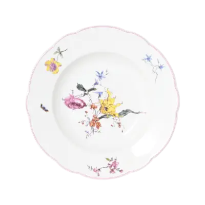 {:fr}Assiette creuse à aile Fleurs d'Auteuil{:}{:en}Rim soup plate Fleurs d'Auteuil{:}