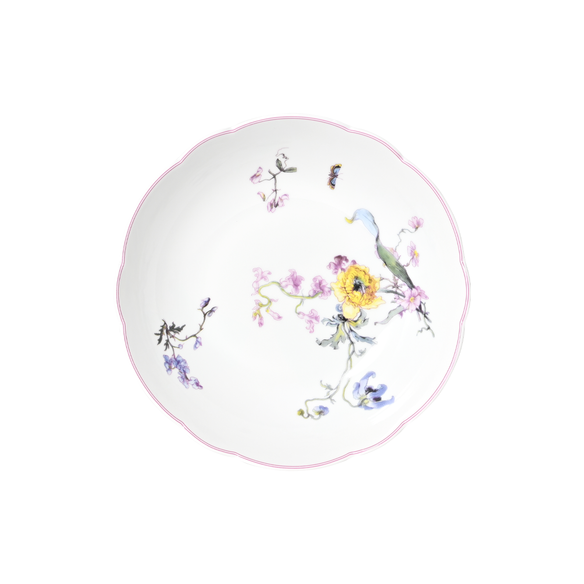 Assiette creuse calotte Fleurs d'Auteuil