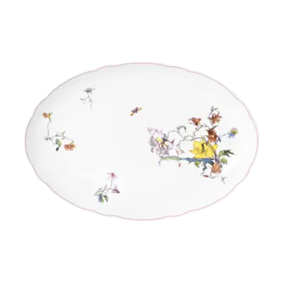 {:fr}Plat ovale Fleurs d'Auteuil{:}{:en}Oval platter Fleurs d'Auteuil{:}
