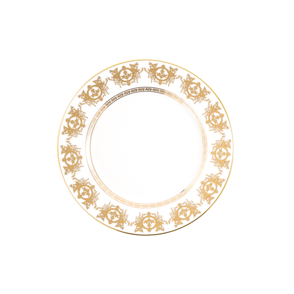 Lot De 8 Assiettes à Gâteau Haviland Louveciennes - Porcelaine Limoges - ø 19cm - Occasion